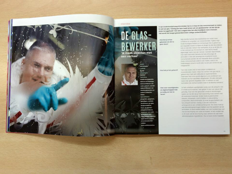 Erik Winkler from Schitterend featured in the Dutch Unesco book Arts and Crafts